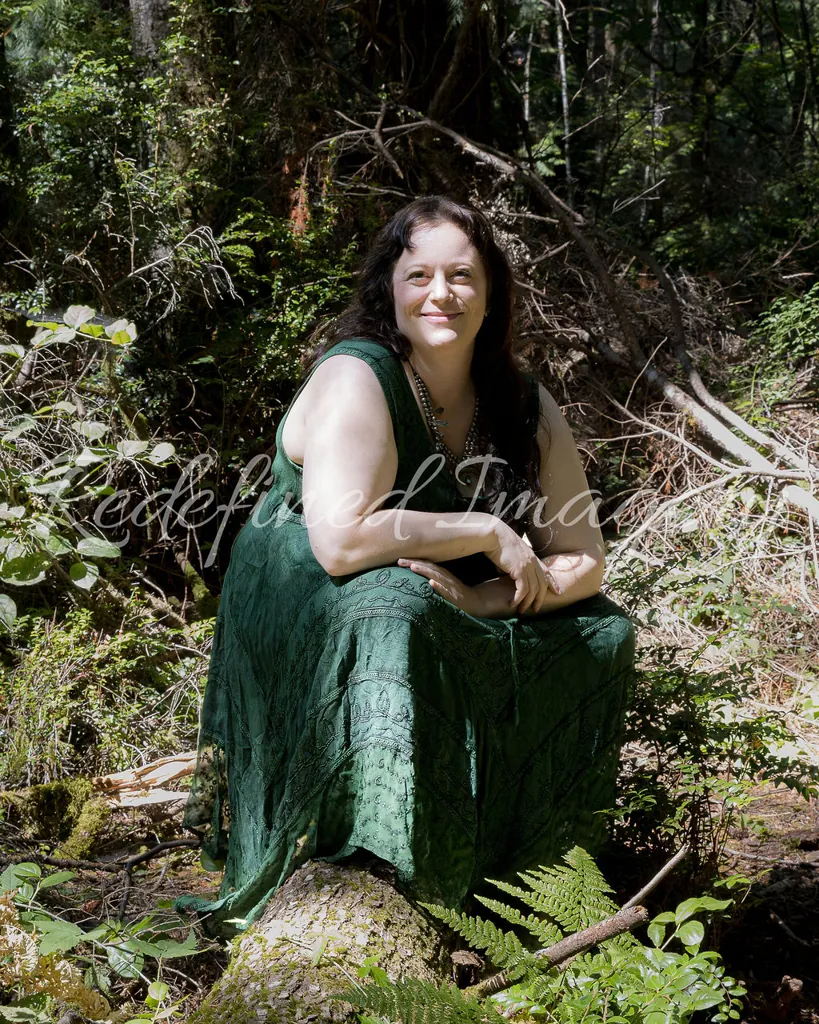 Morgan Nilsen outdoors among trees